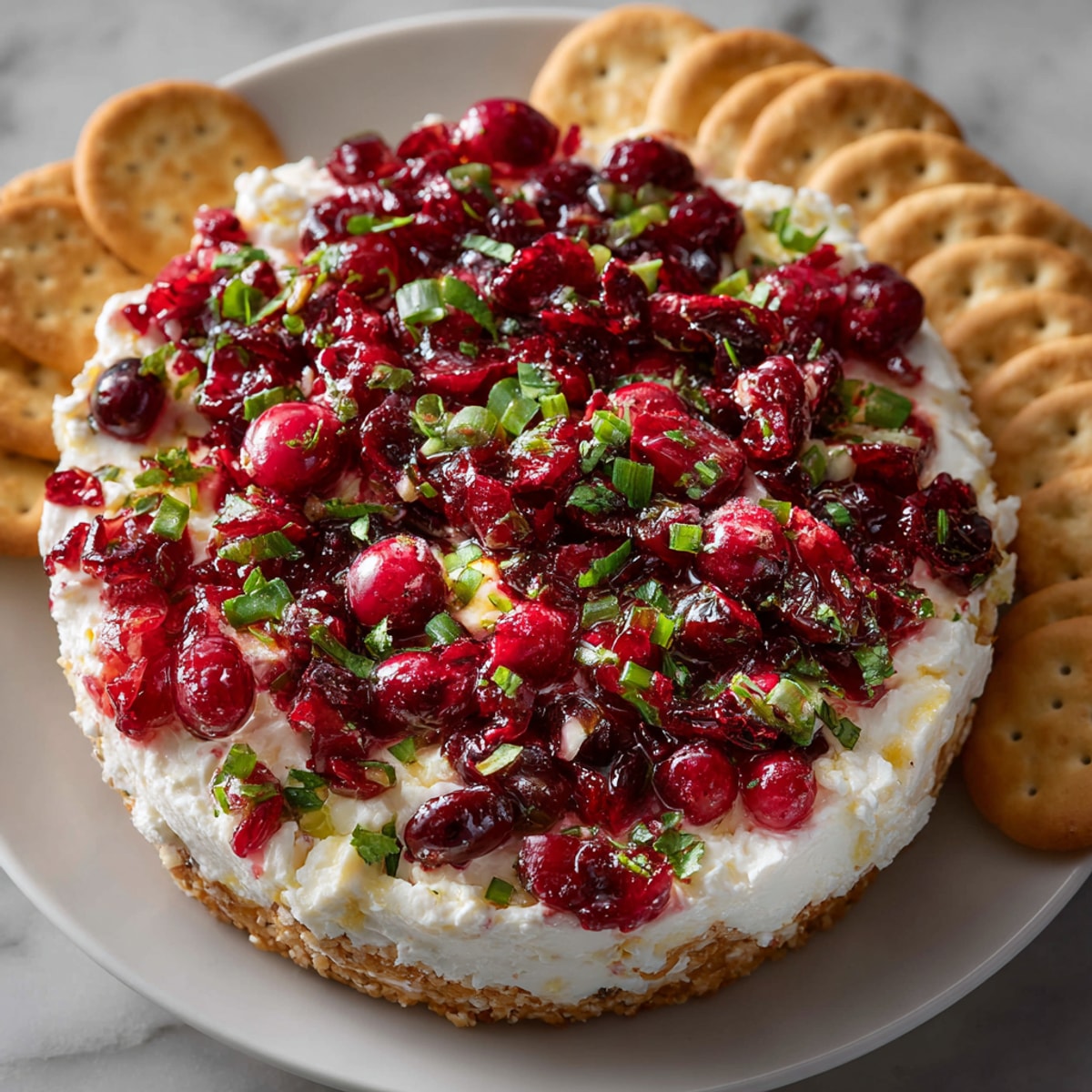 Enjoy the creamy Cranberry Jalapeño Cream Cheese with a pleasant kick, perfect for holiday gatherings.
