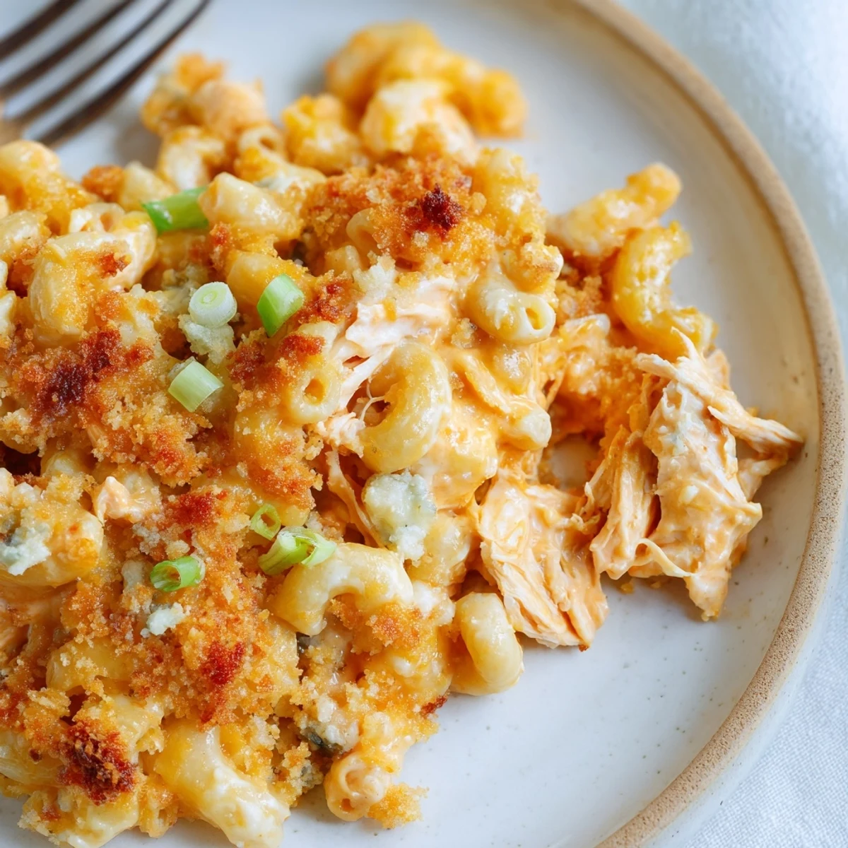 Buffalo Chicken Dip Mac Cheese
