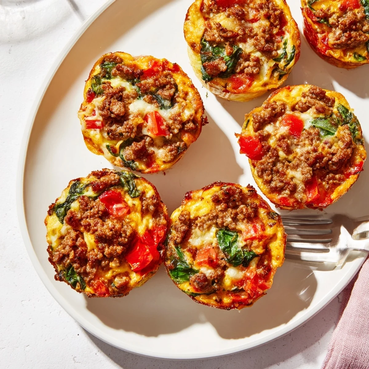 Delicious Spicy Lasagne Soup Egg Muffins bursting with savory flavors and melted cheese.  