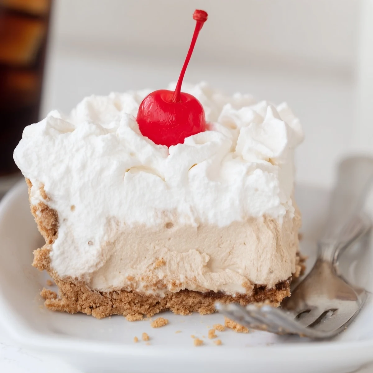 Indulge in this nostalgic Classic Diner Coke Float Pie with a crunchy graham crust.  