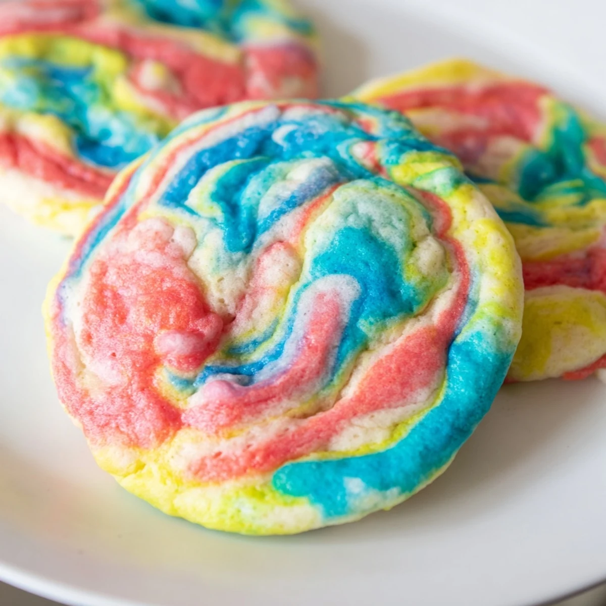 Colorful cloud bread bakes to golden perfection, ideal for brunch or dessert delight.  