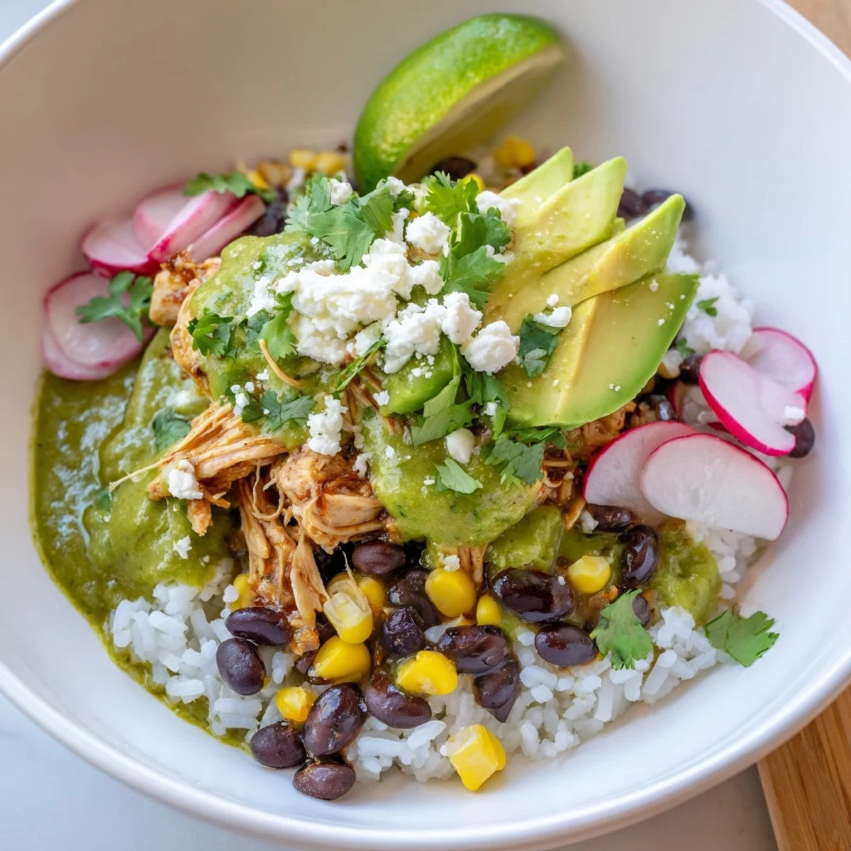 Green Enchiladas Rice Bowl