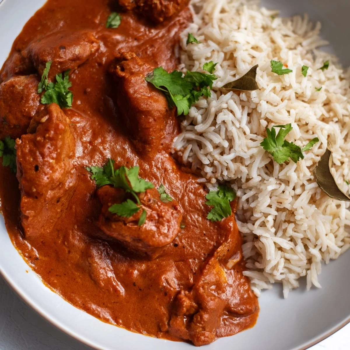 Butter Chicken with Rice Pilaf