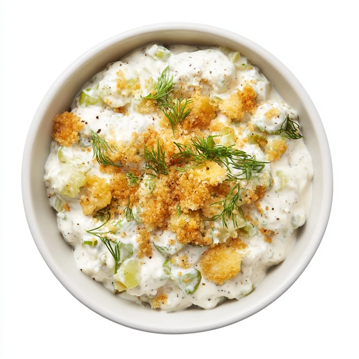 This delicious Fried Pickle Dip features crunchy panko topping, ready for a party spread.
