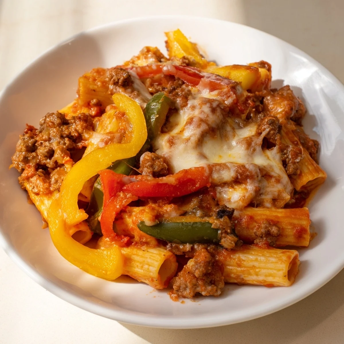 Baked Rigatoni Sausage Peppers