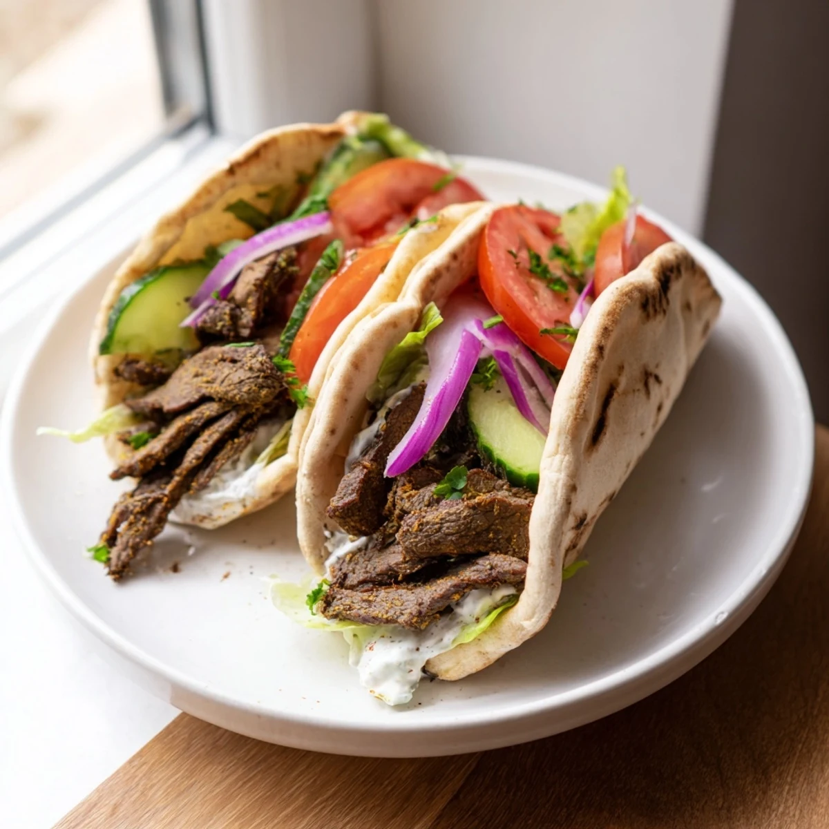 Beef Shawarma Wraps Creamy